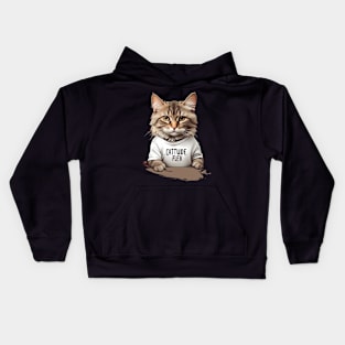 "Cattitude on Fleek." Kids Hoodie